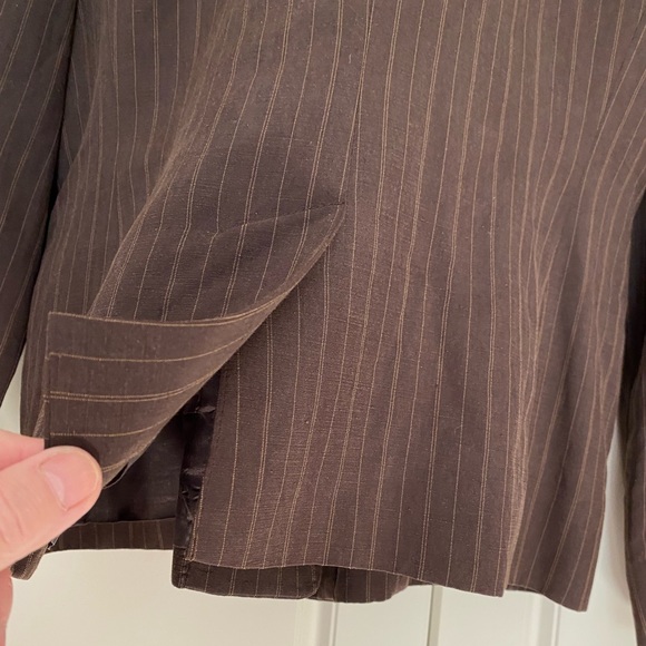 DANA BUCHMAN SILK/LINEN BLEND BLAZER Sz PETITE 10 - Picture 9 of 12